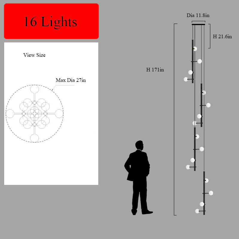Modern Multi-Arm Opal Chandelier by Aurorae Lighting - Image 8