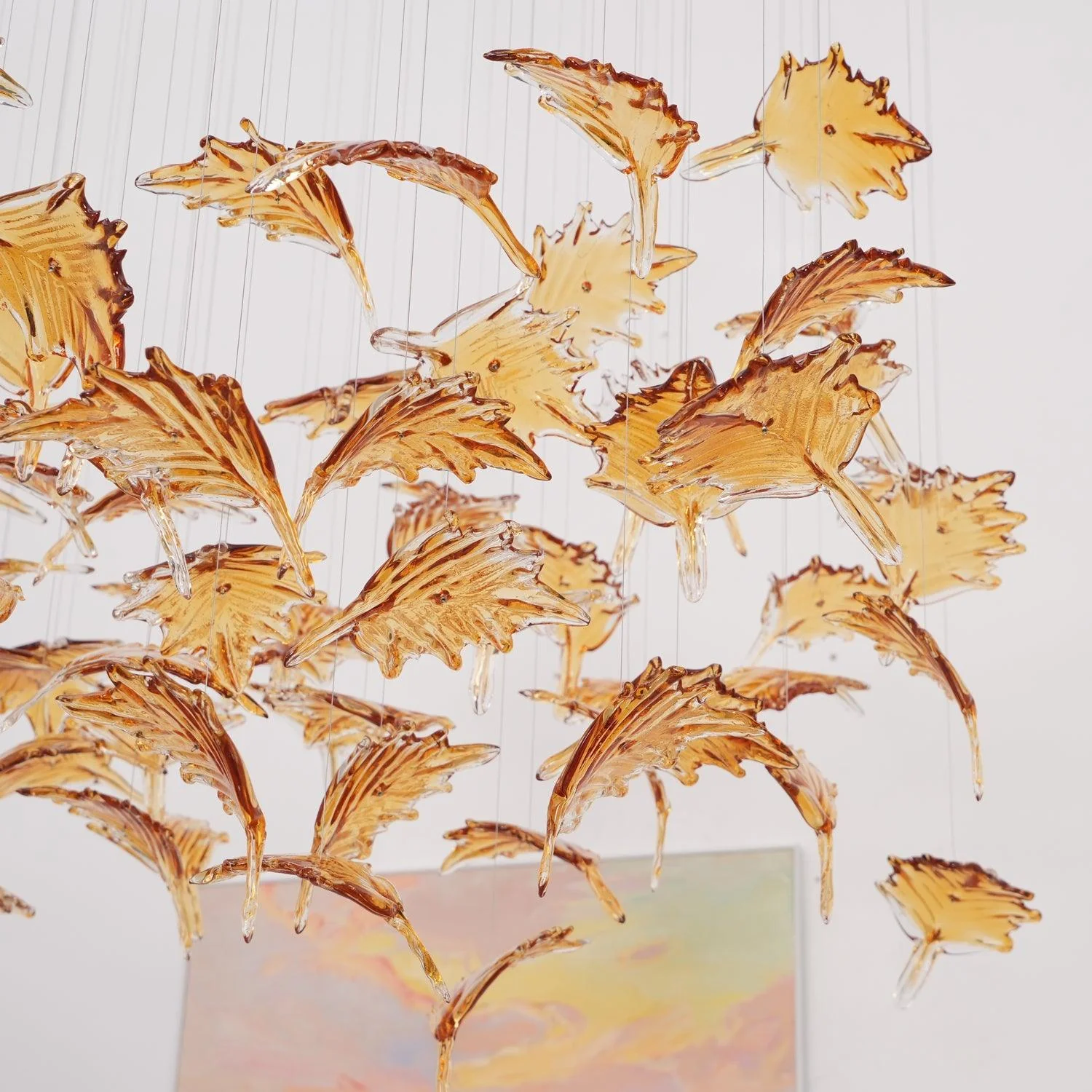 Multicolor Crystal Maple Leaf Chandelier - Image 10