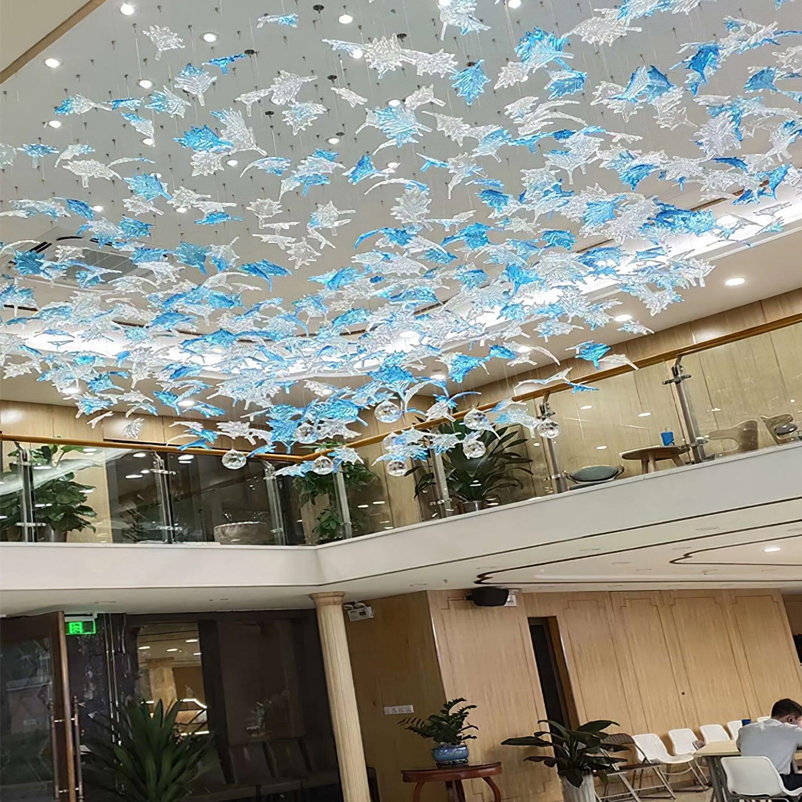 Multicolor Crystal Maple Leaf Chandelier - Image 25