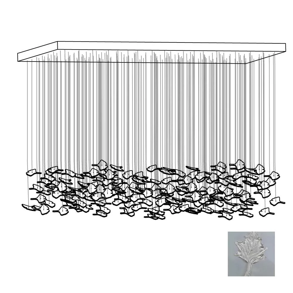 Multicolor Crystal Maple Leaf Chandelier - Image 32