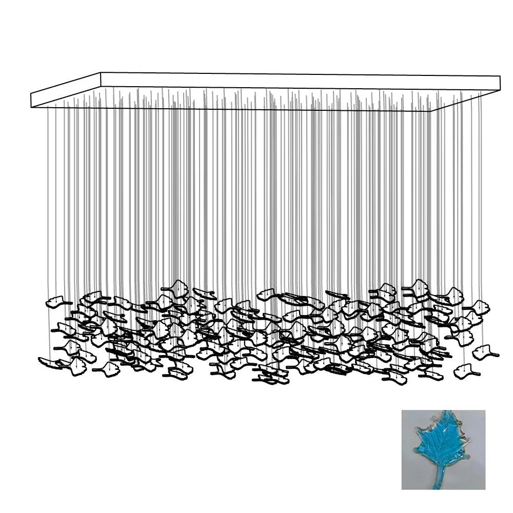 Multicolor Crystal Maple Leaf Chandelier - Image 34