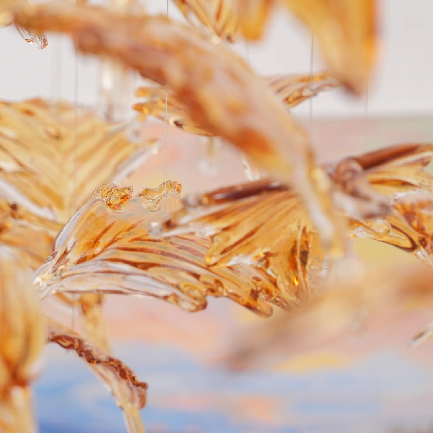 Multicolor Crystal Maple Leaf Chandelier - Image 45