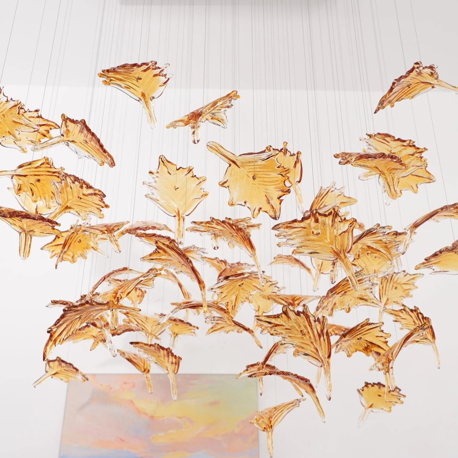 Multicolor Crystal Maple Leaf Chandelier - Image 50