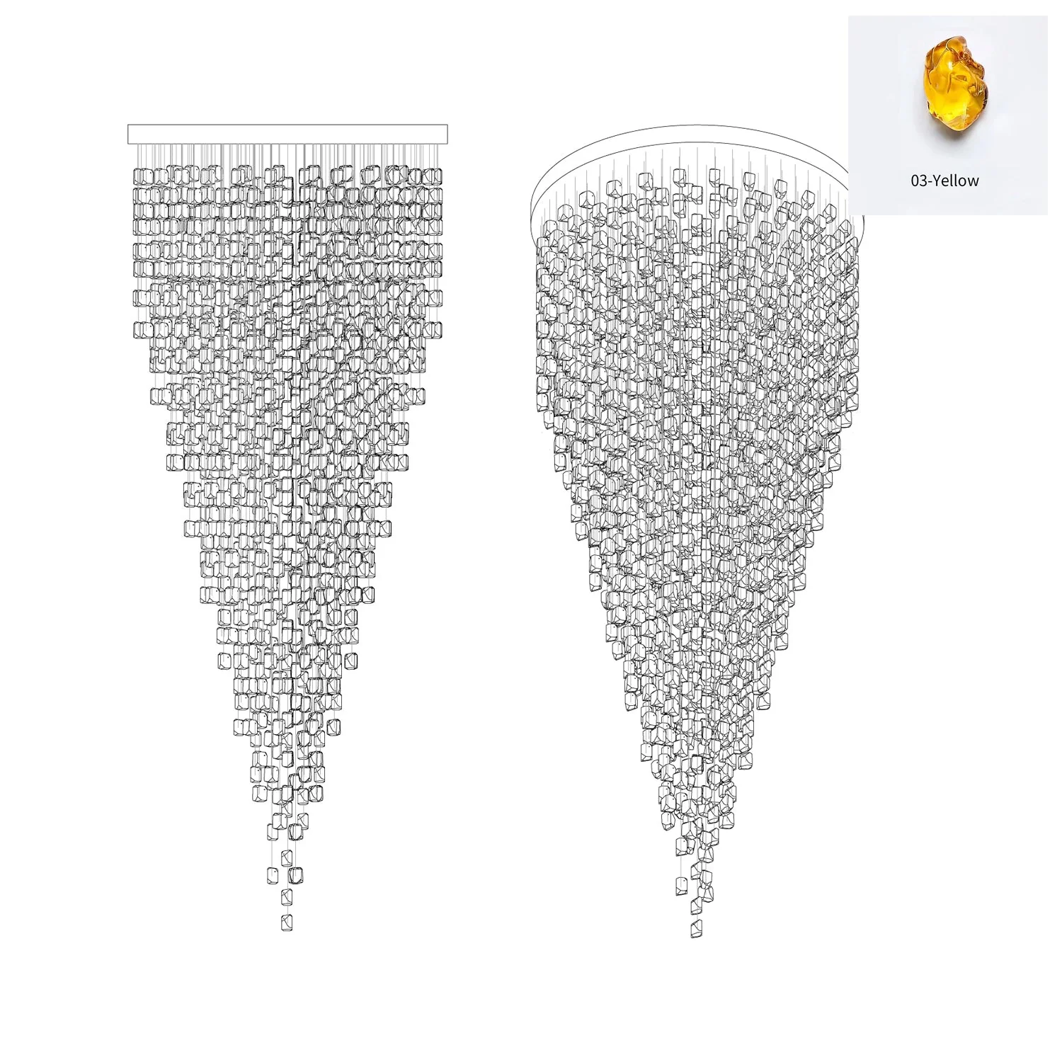 Crystal Stone Chandelier - Image 109