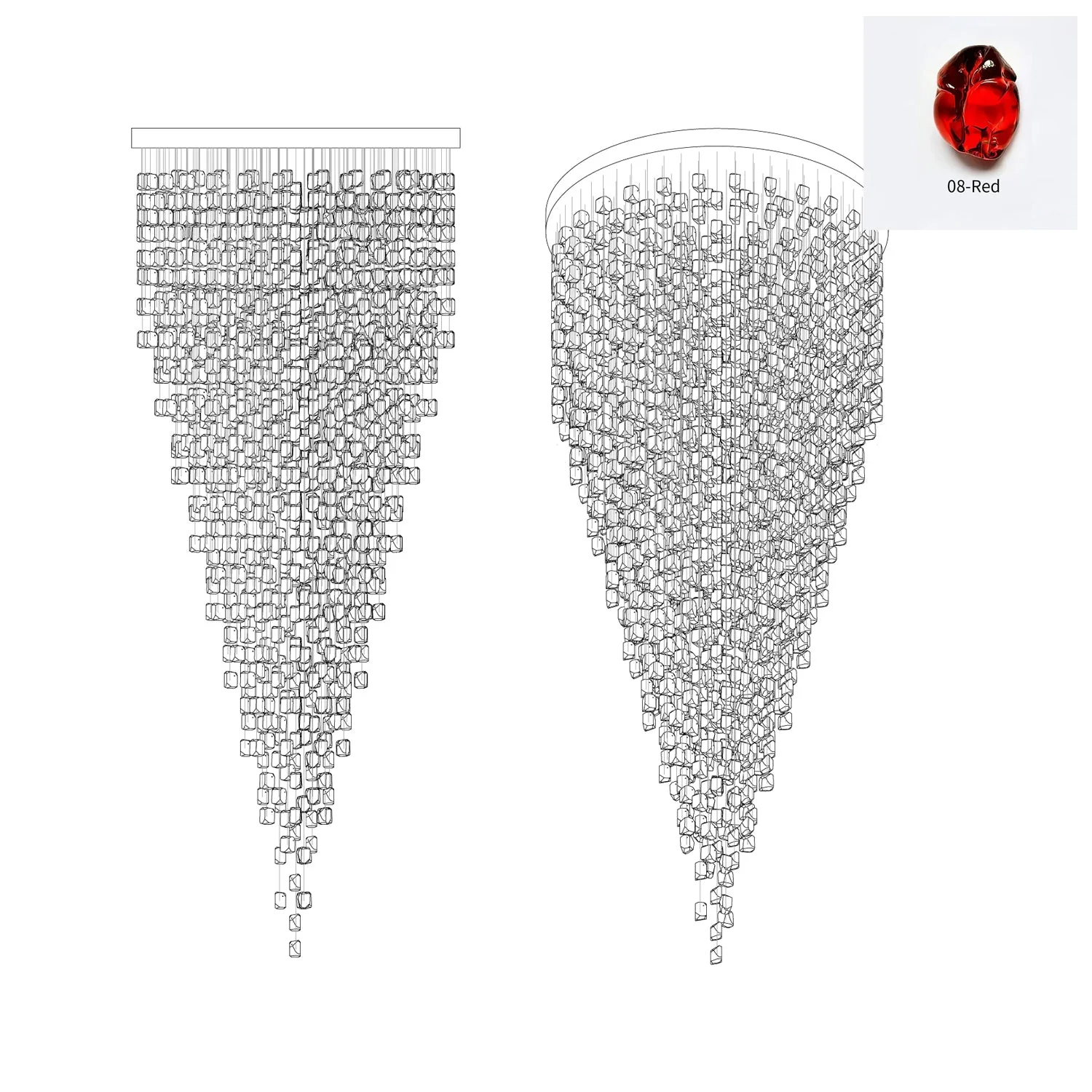 Crystal Stone Chandelier - Image 110