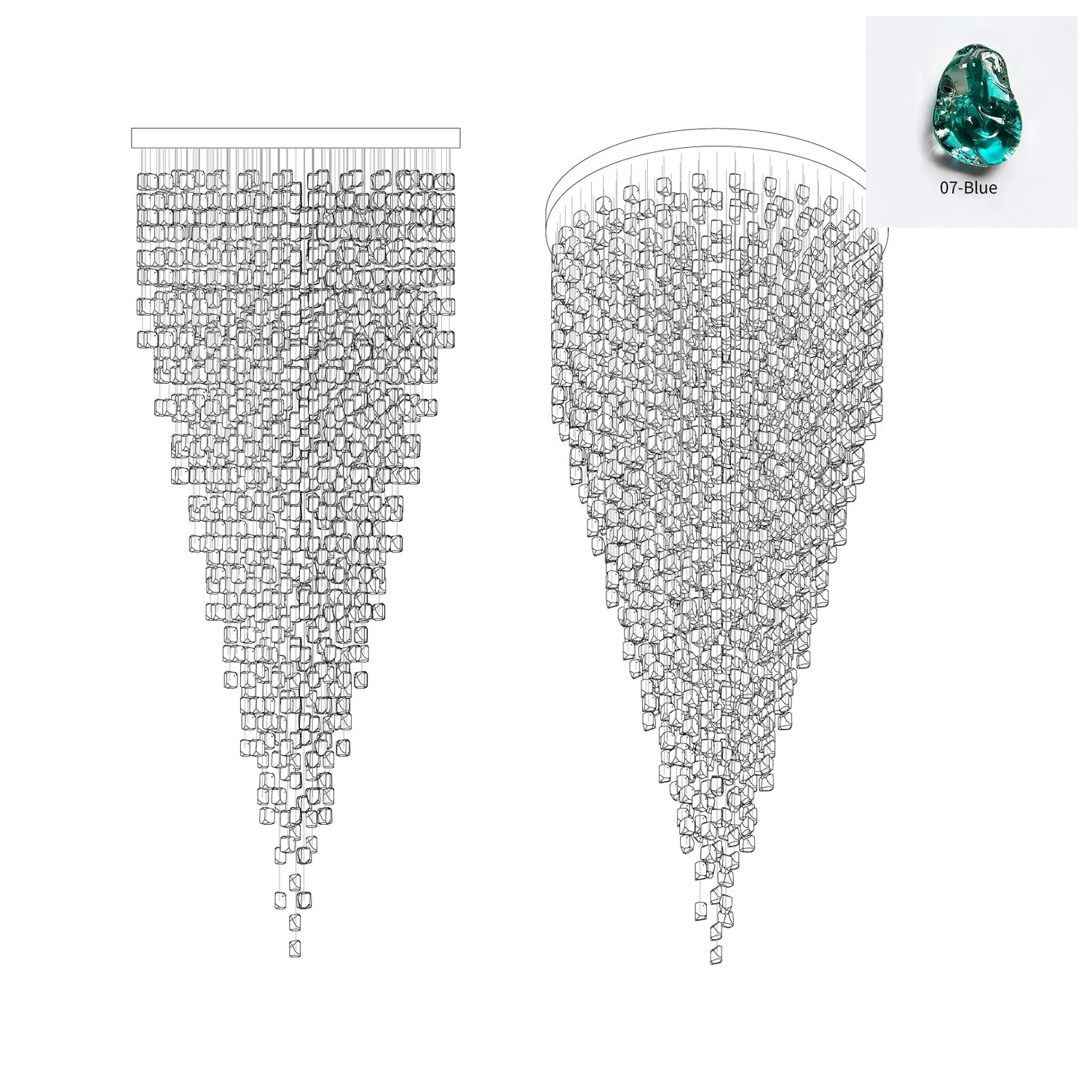 Crystal Stone Chandelier - Image 112