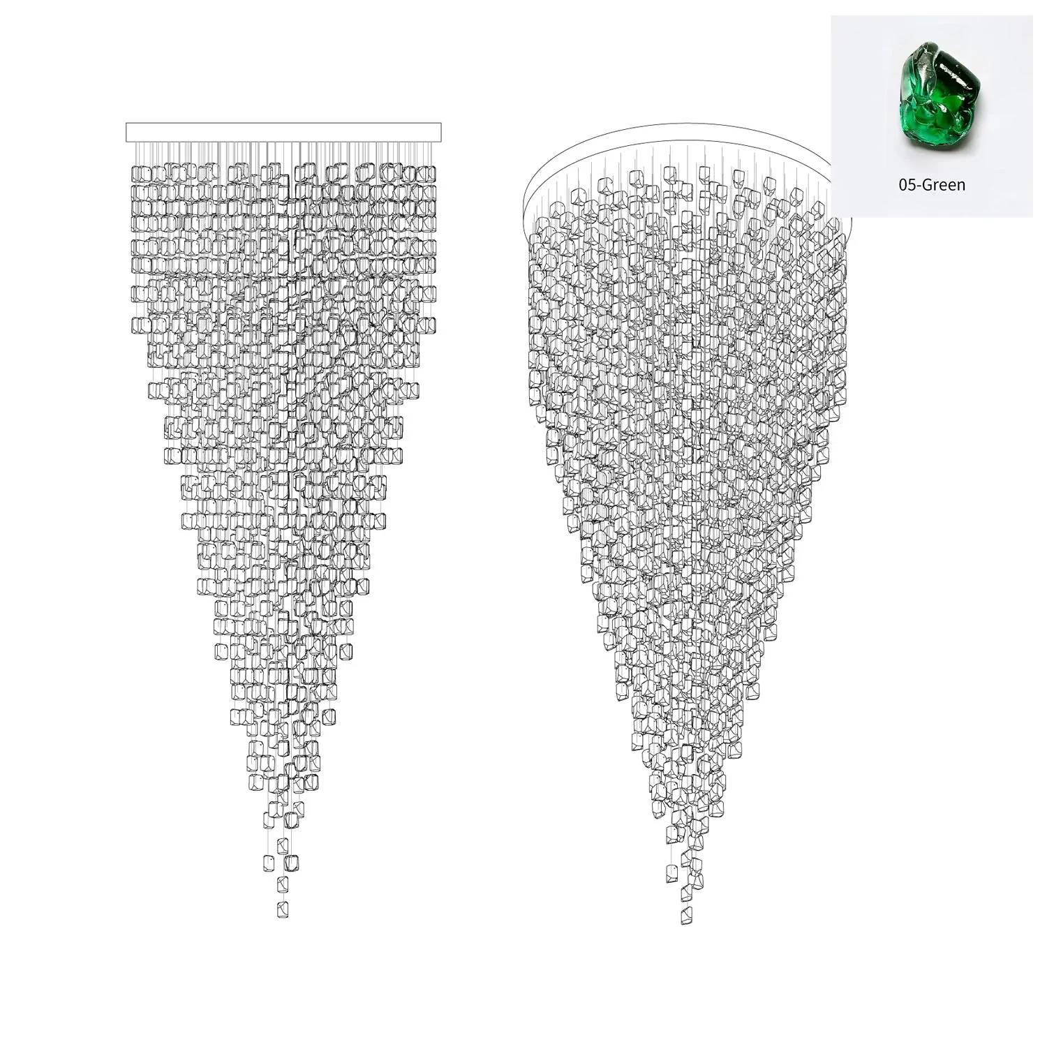 Crystal Stone Chandelier - Image 75