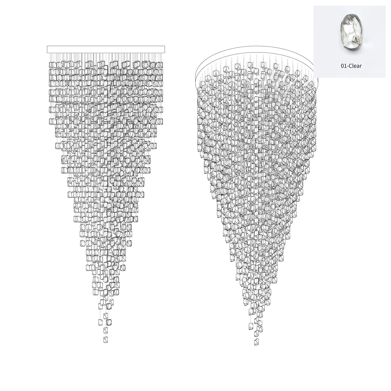 Crystal Stone Chandelier - Image 78