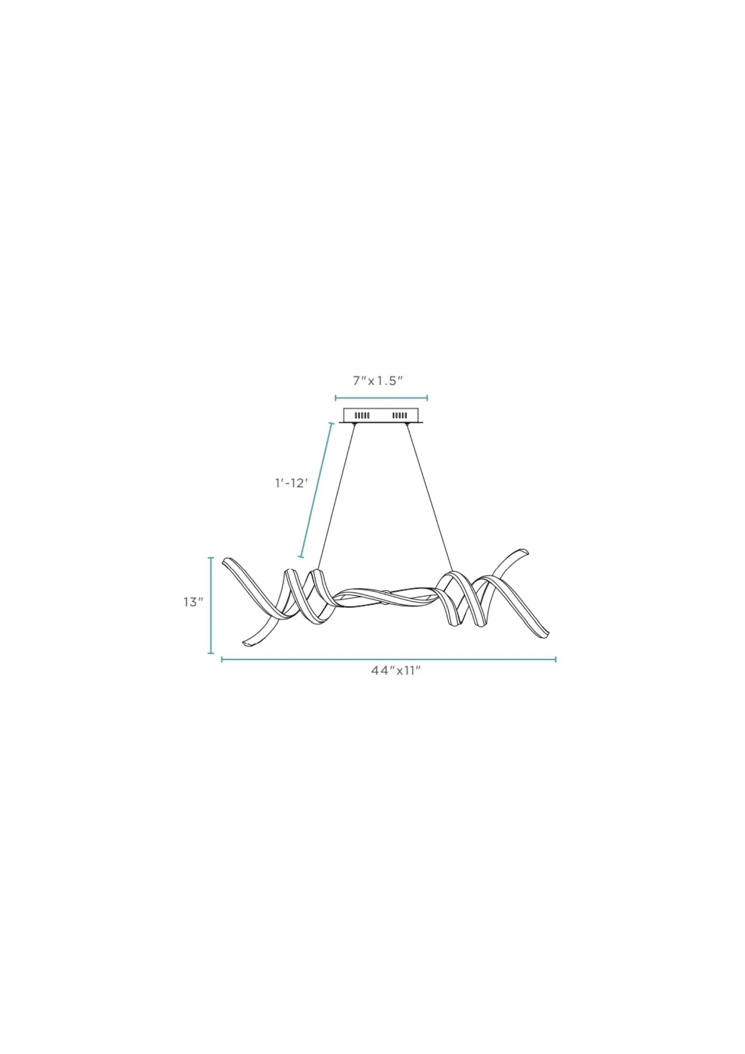 Munich LED Horizontal Chandelier // Chrome - Image 6