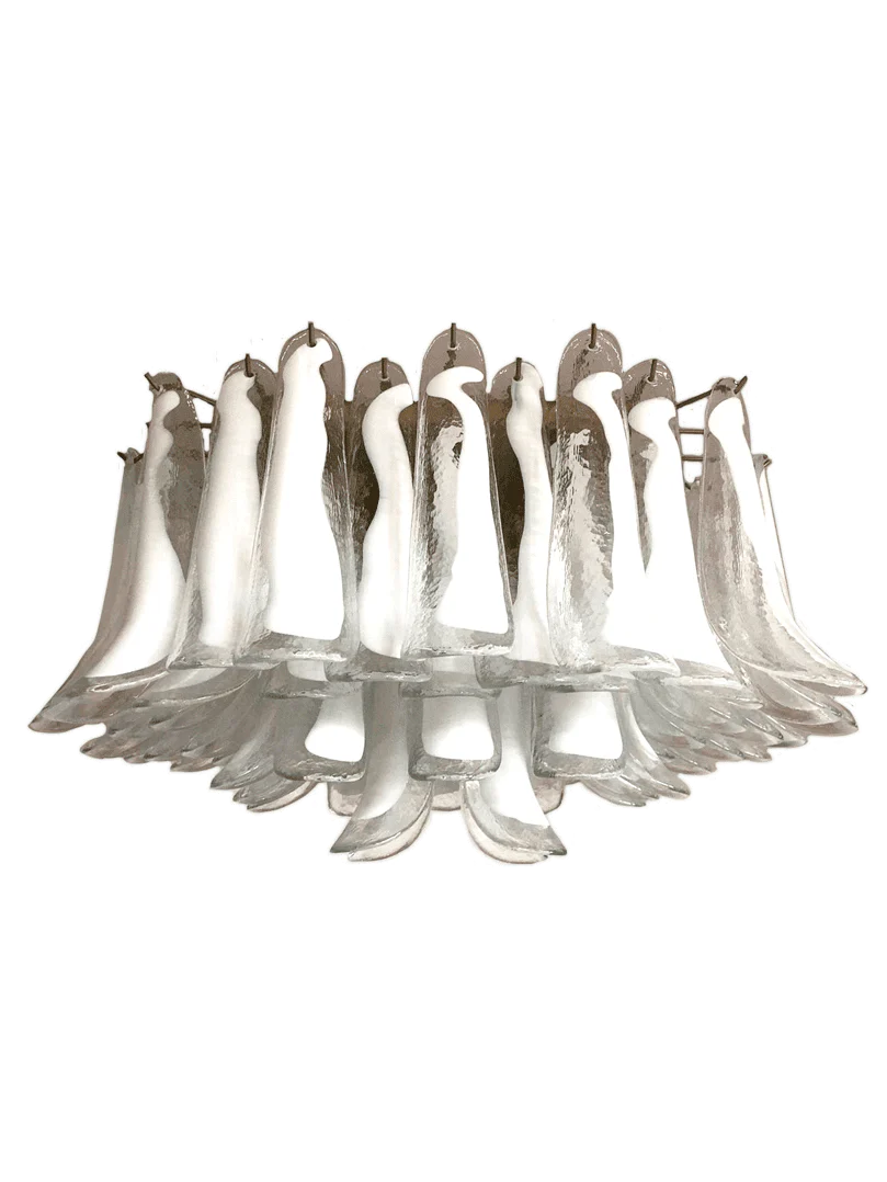 Murano Ceiling lamp – 64 petals – Transparent/White - Image 3