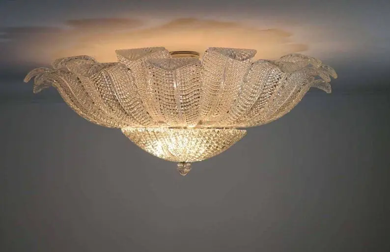 Murano Ceiling Lamp – Barovier – Transparent - Image 4