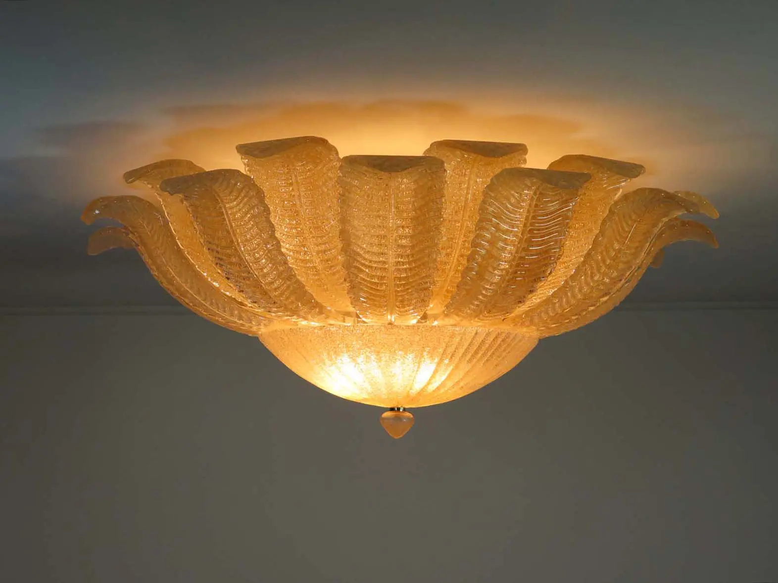 Murano ceiling lamp – Barovier – Yellow - Image 2