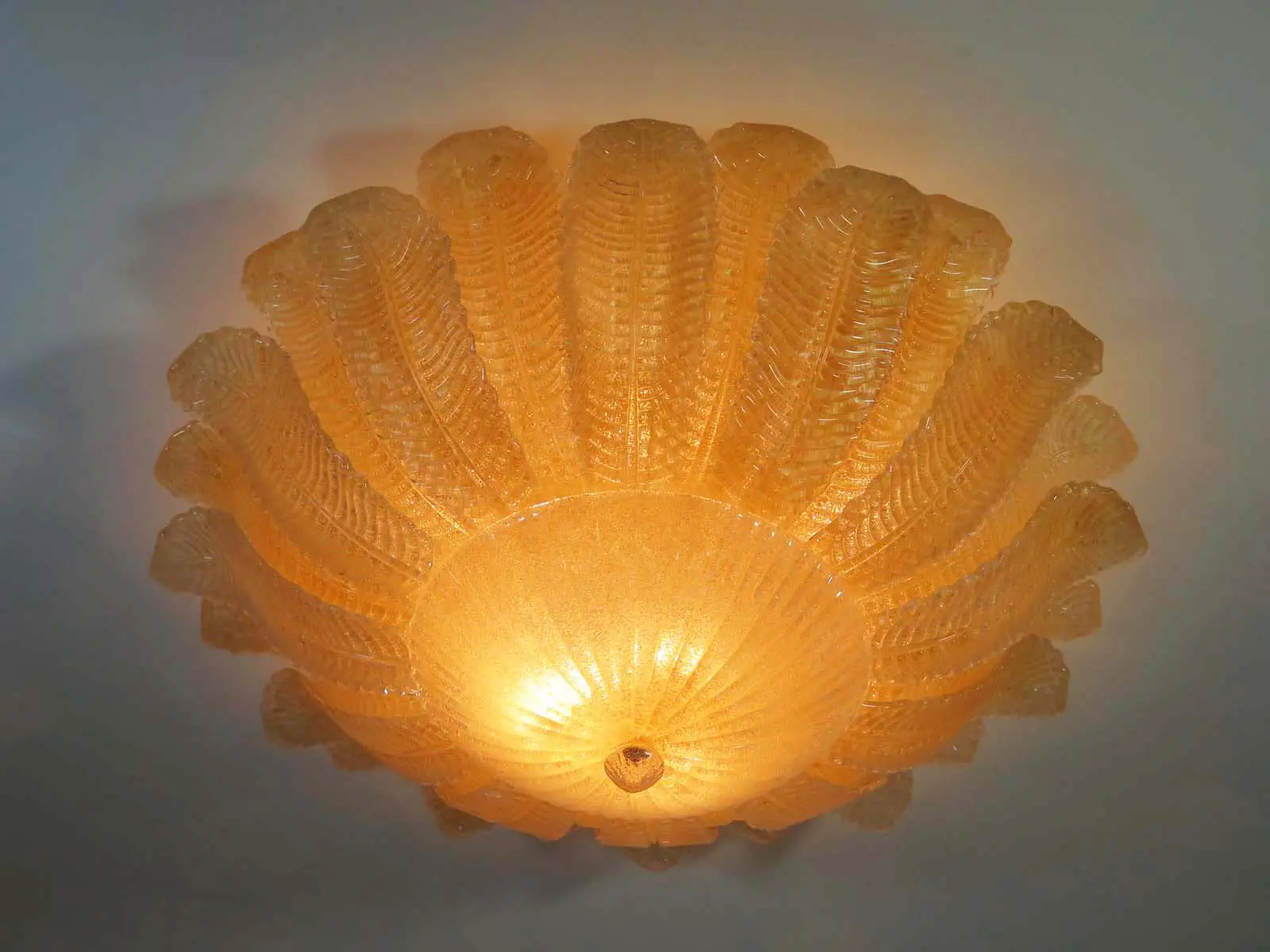Murano ceiling lamp – Barovier – Yellow - Image 3
