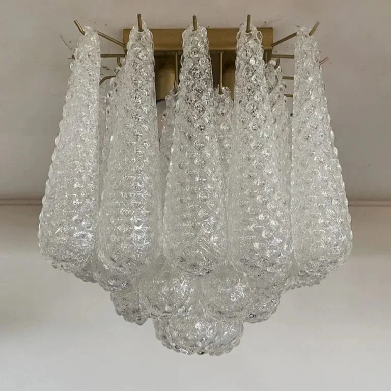 Murano Ceiling lamp – Drop – 32 glasses – Transparent - Image 2