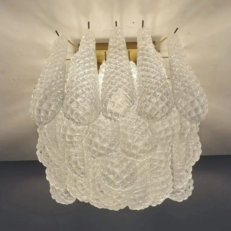 Murano Ceiling lamp – Drop – 32 glasses – Transparent - Image 3