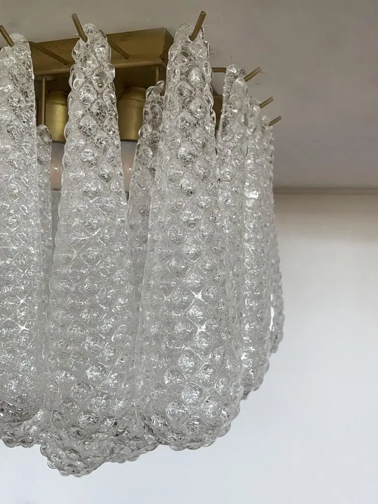 Murano Ceiling lamp – Drop – 32 glasses – Transparent - Image 4