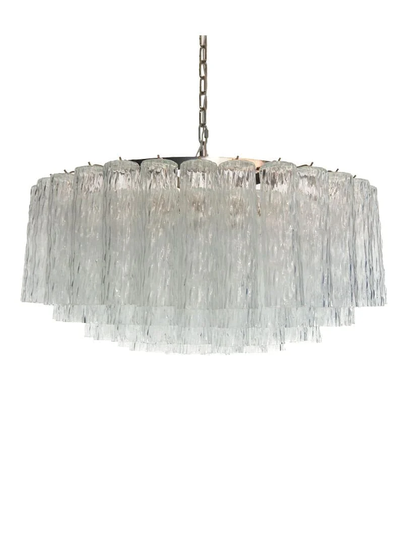 Murano Chandelier – 101 Tuber – Textured – Transparent - Image 3