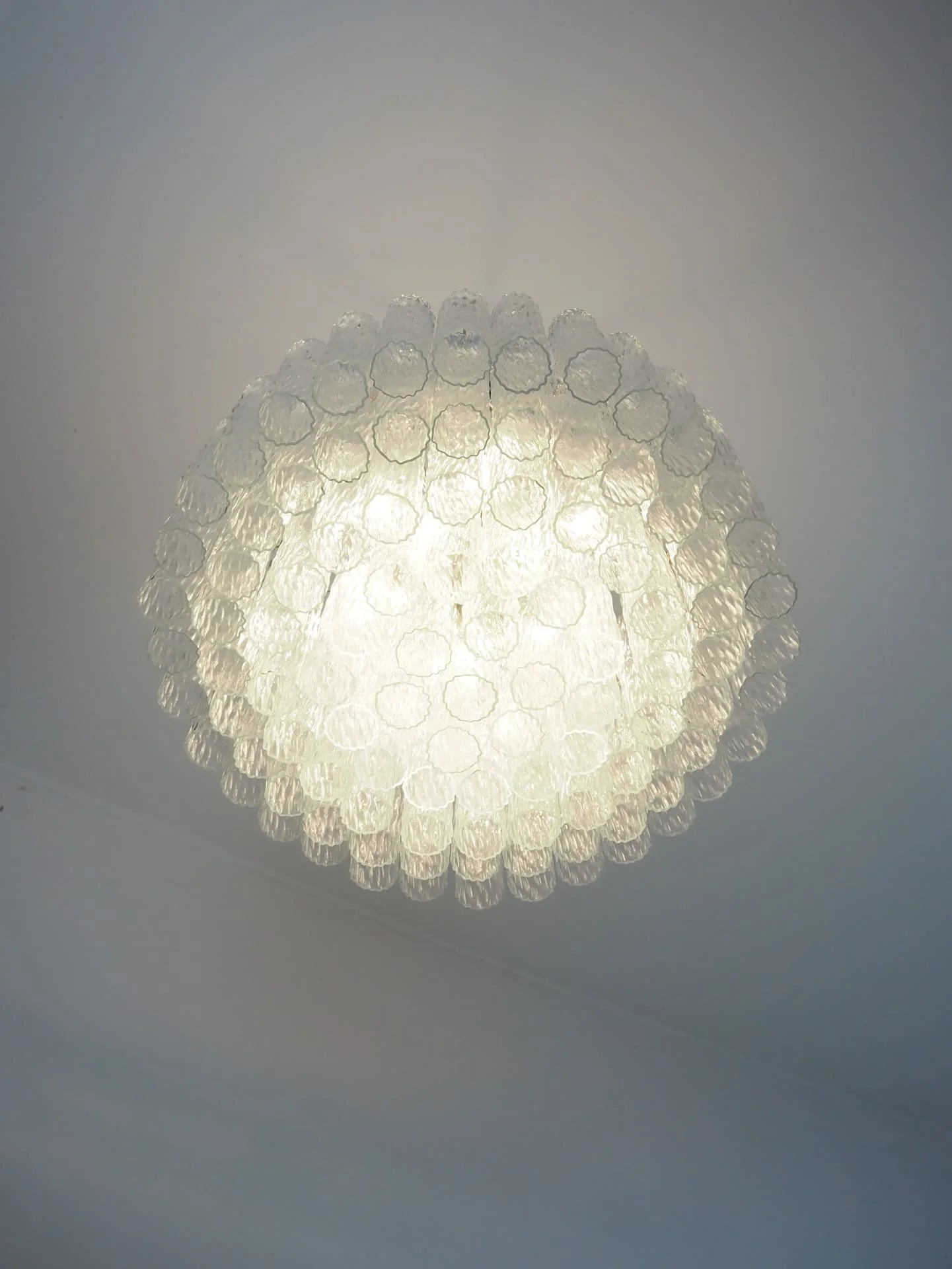 Murano Chandelier – 101 Tuber – Textured – Transparent - Image 5