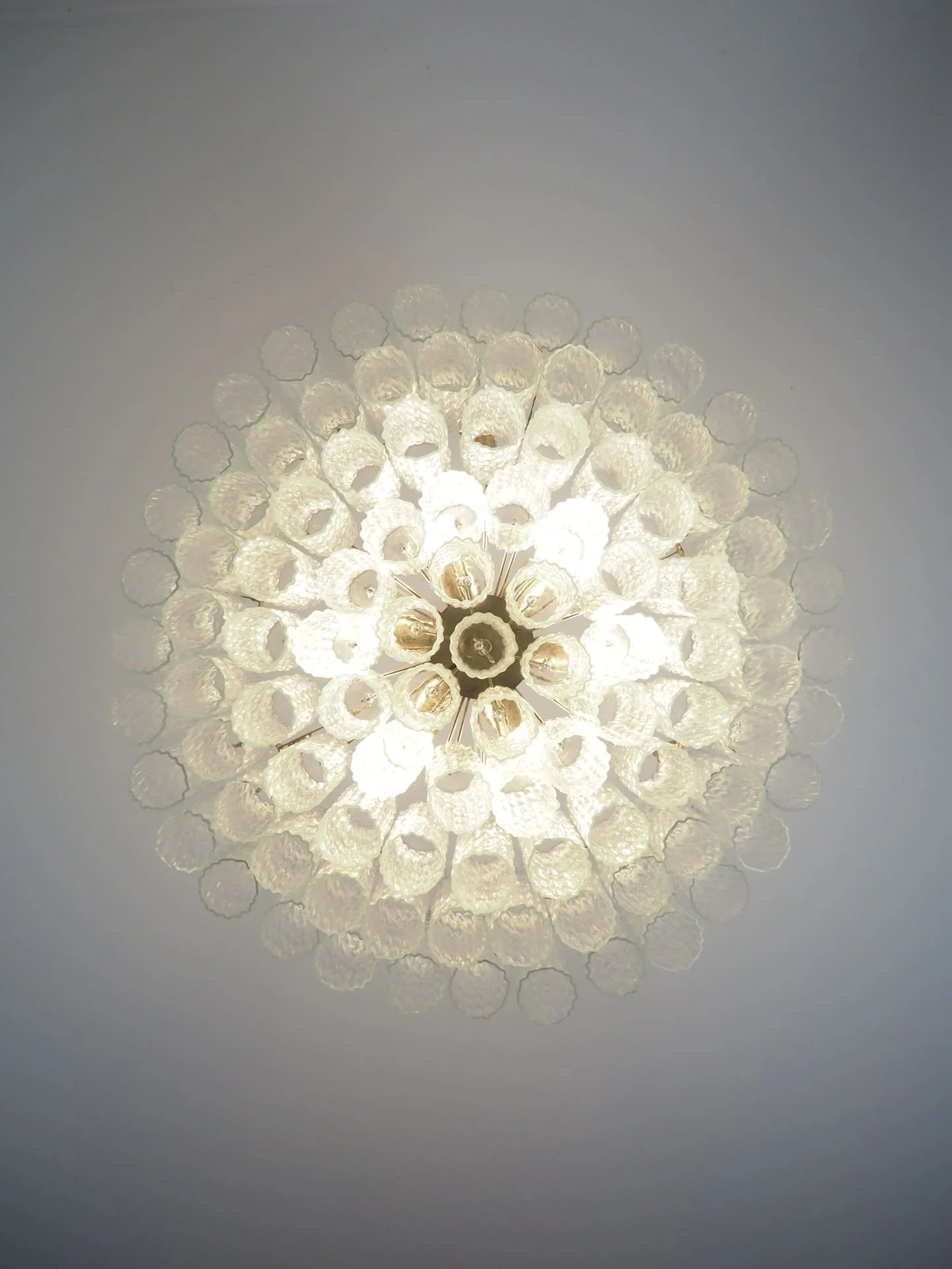 Murano Chandelier – 101 Tuber – Textured – Transparent - Image 6