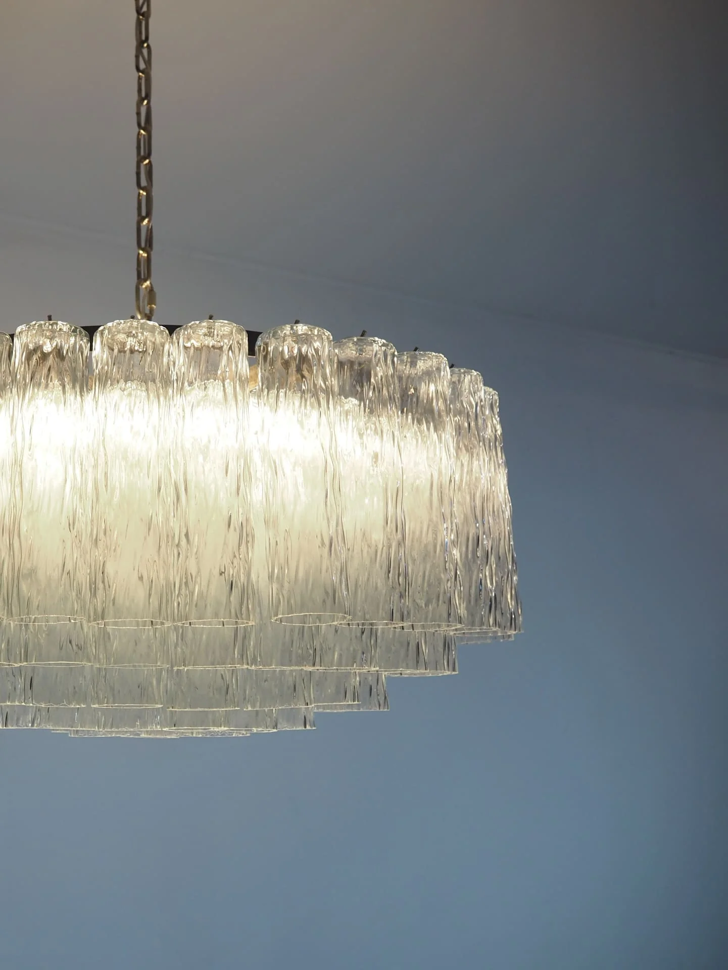 Murano Chandelier – 101 Tuber – Textured – Transparent - Image 7