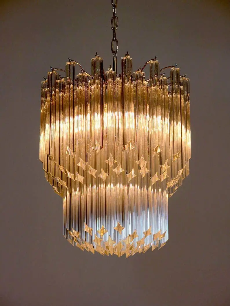 Murano Chandelier – 107 prisms – Transparent - Image 2