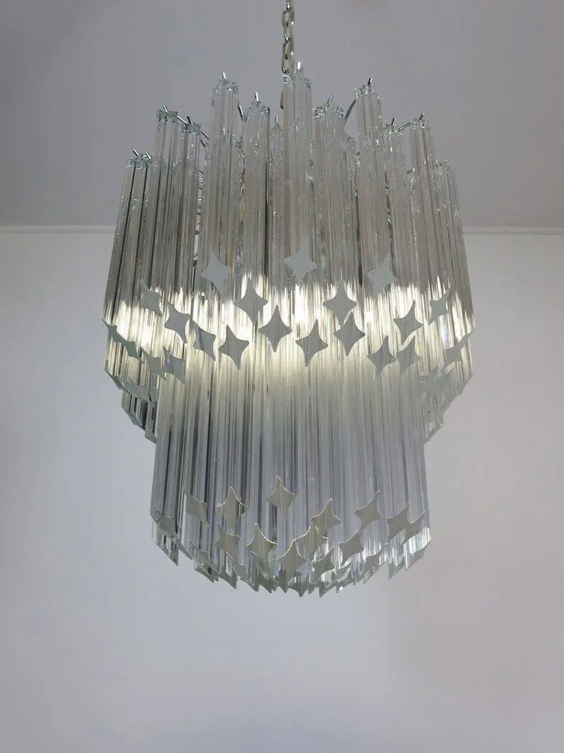 Murano Chandelier – 107 prisms – Transparent - Image 4