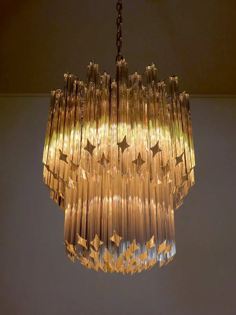 Murano Chandelier – 107 prisms – Transparent - Image 6