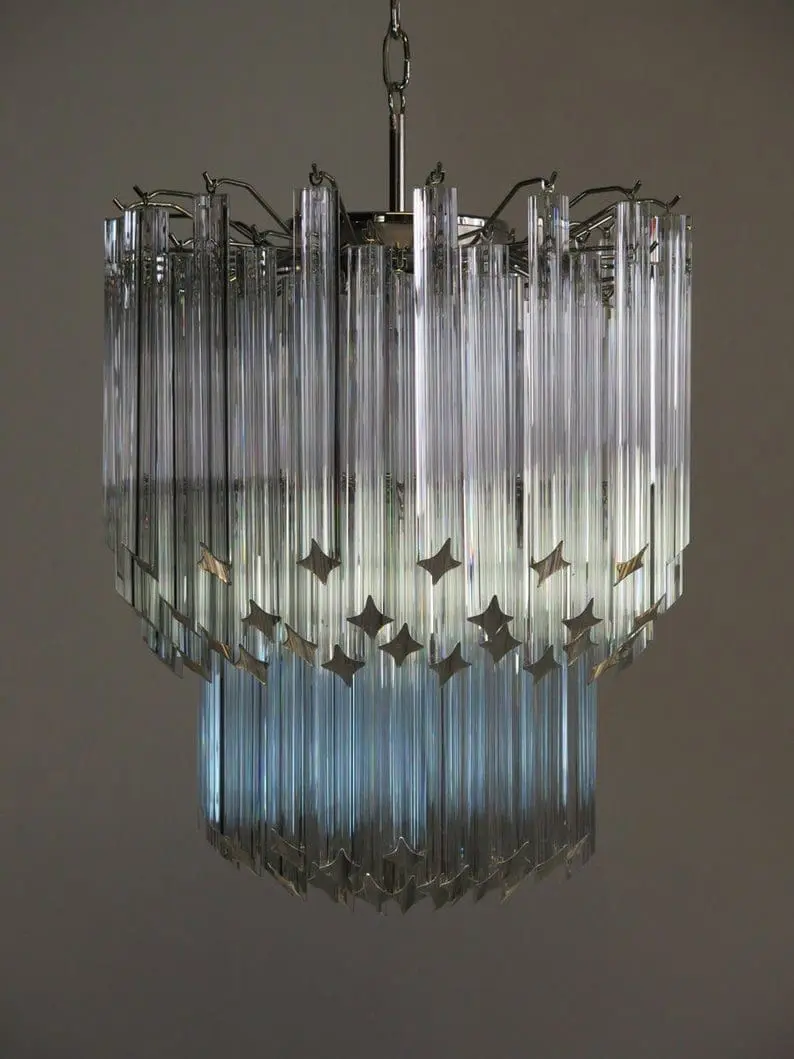 Murano Chandelier – 107 prisms – Transparent - Image 7