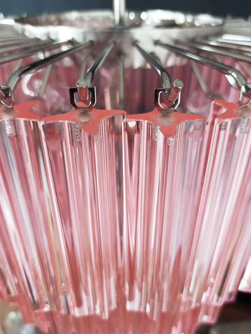 Murano Chandelier – 112 prisms – Pink - Image 5