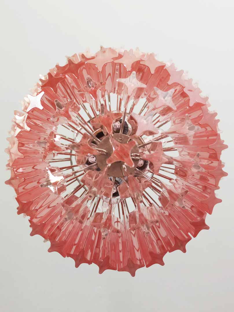 Murano Chandelier – 112 prisms – Pink - Image 7