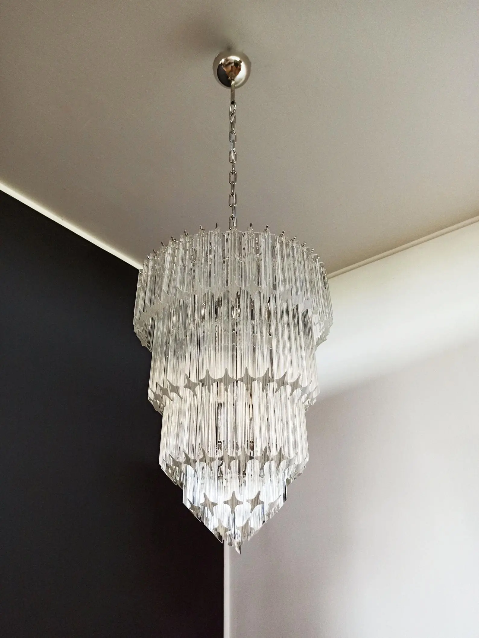 Murano Chandelier – 112 prisms – Transparent - Image 6