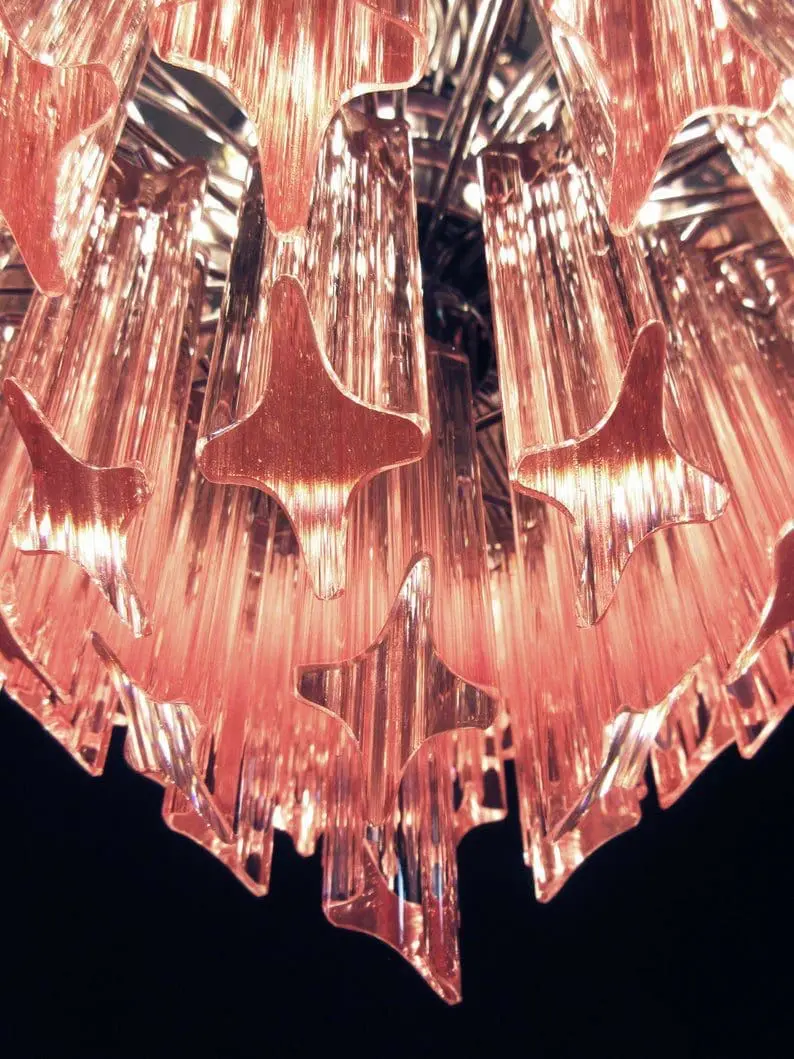 Murano Chandelier – 163 prisms – Pink - Image 5