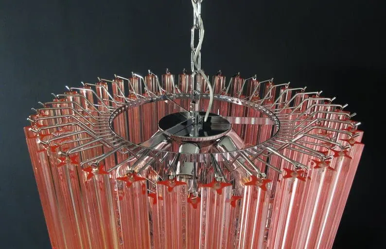 Murano Chandelier – 163 prisms – Pink - Image 6
