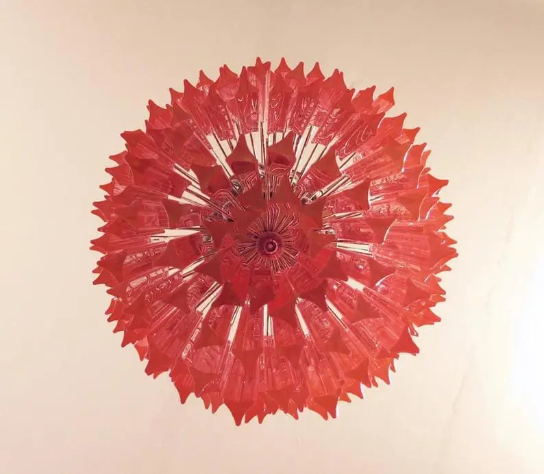 Murano Chandelier – 184 prisms – Pink - Image 5