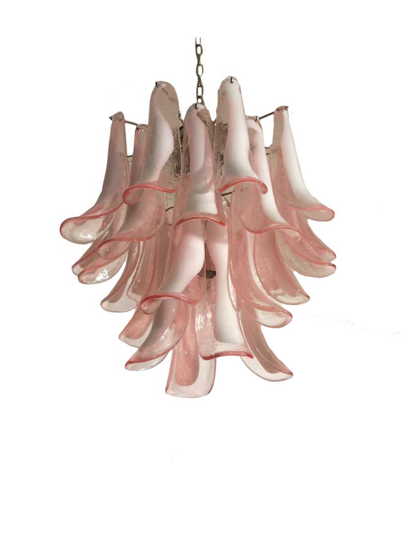 Murano Chandelier – 26 petals – Pink - Image 11