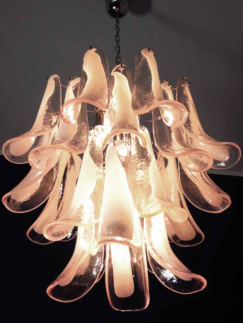 Murano Chandelier – 26 petals – Pink - Image 3