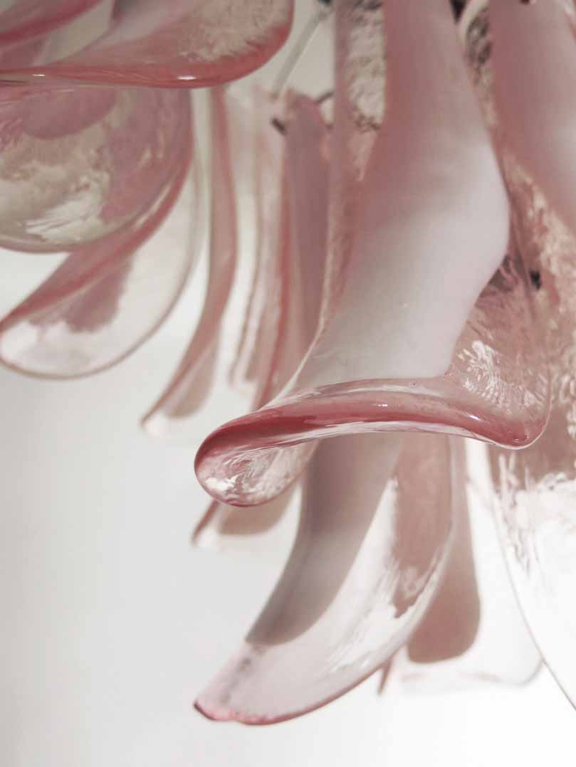 Murano Chandelier – 26 petals – Pink - Image 4