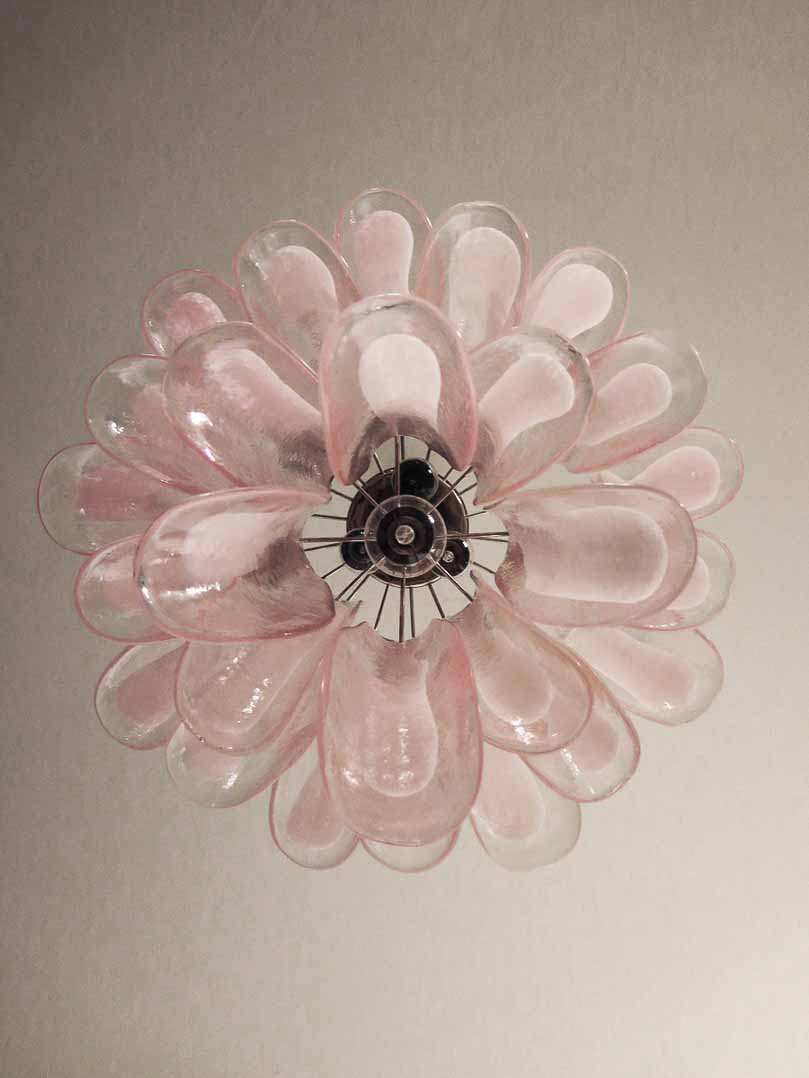 Murano Chandelier – 26 petals – Pink - Image 6