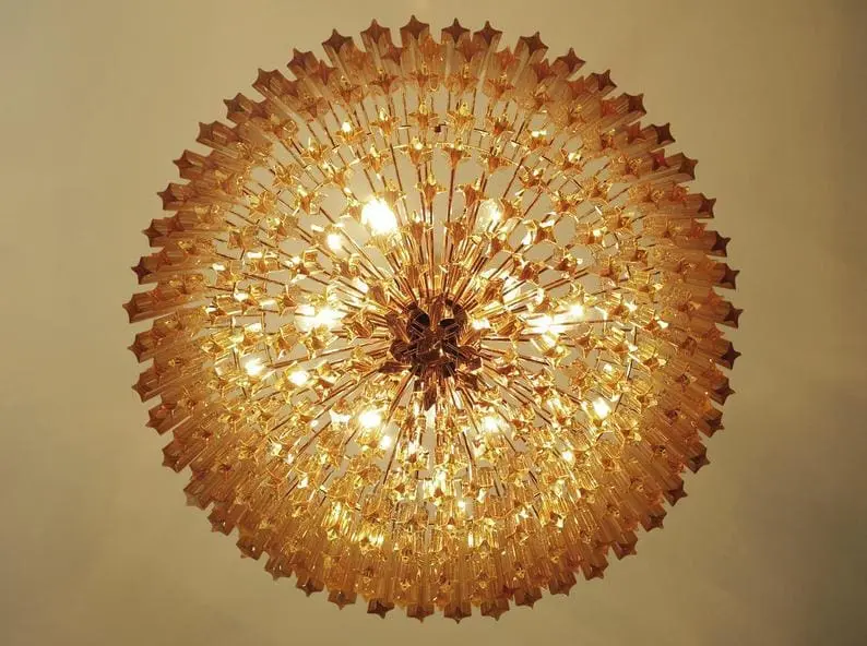 Murano Chandelier – 265 prisms – Amber - Image 5