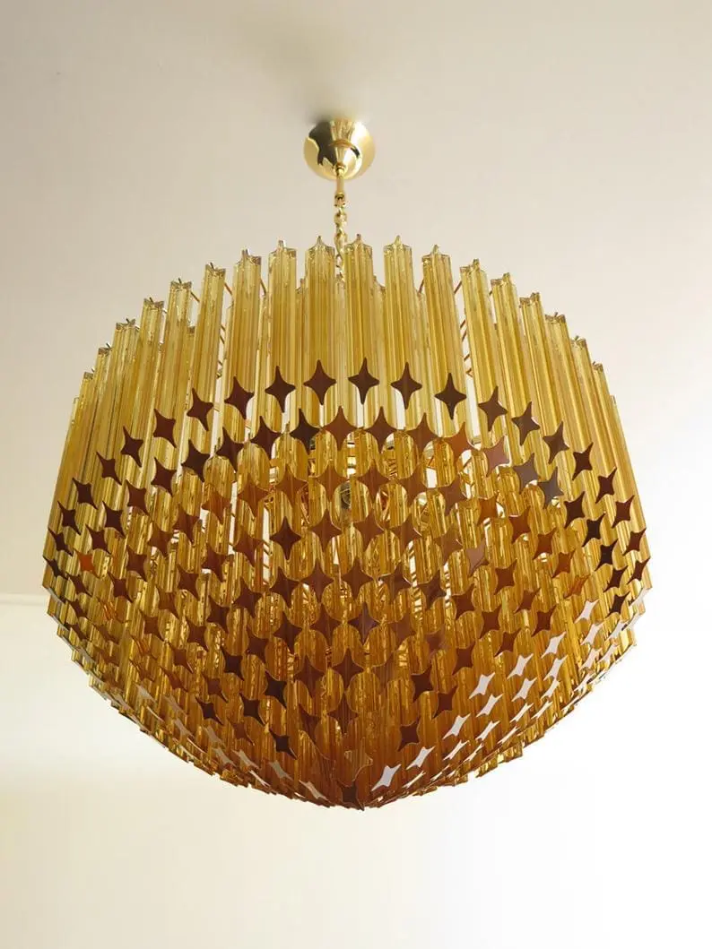 Murano Chandelier – 265 prisms – Amber - Image 6