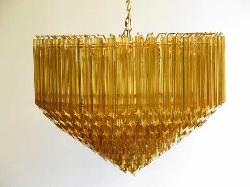 Murano Chandelier – 265 prisms – Amber - Image 7