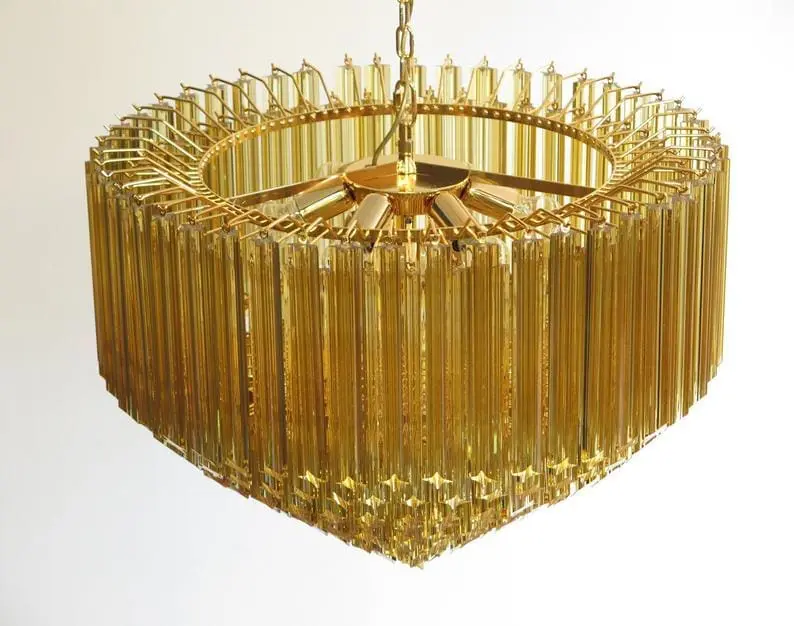 Murano Chandelier – 265 prisms – Amber - Image 8