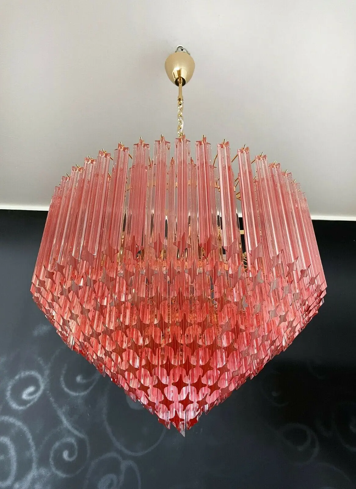 Murano Chandelier – 265 prisms – Pink - Image 6