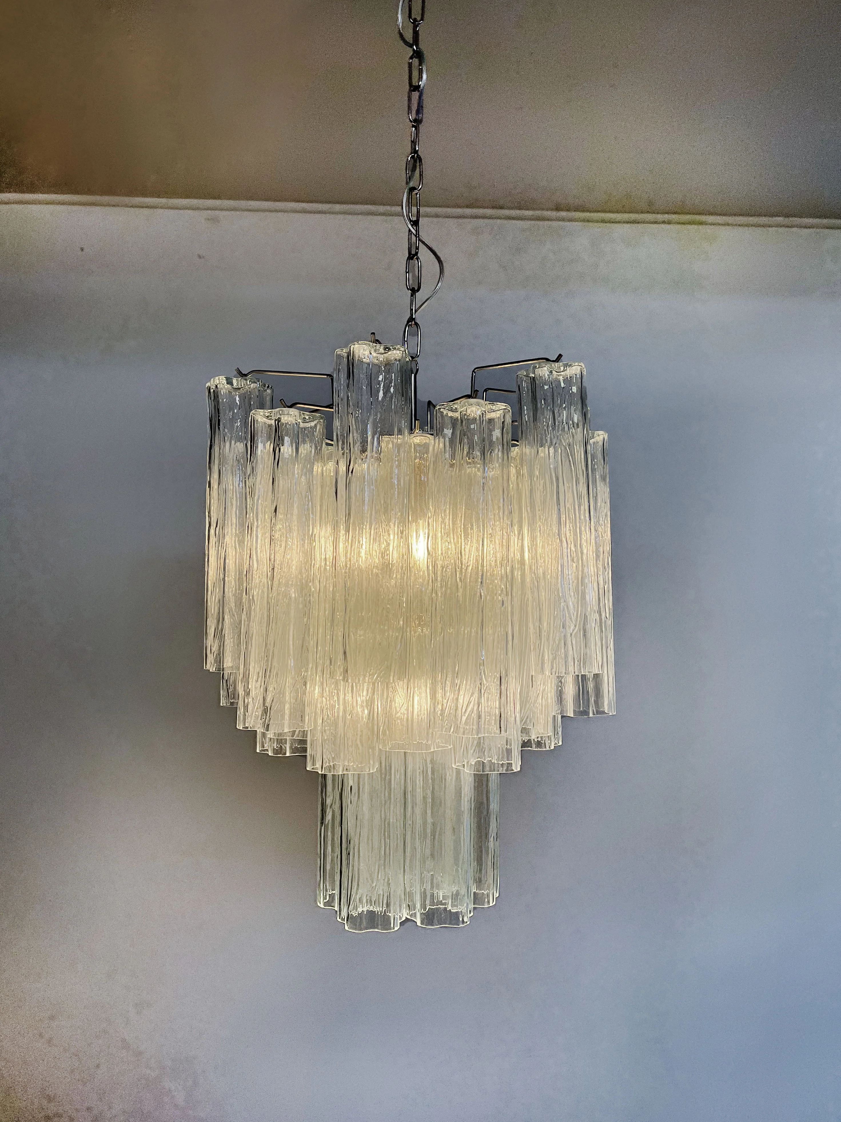 Murano Chandelier – 30 tubes – Clear Glass Tubes - Image 5