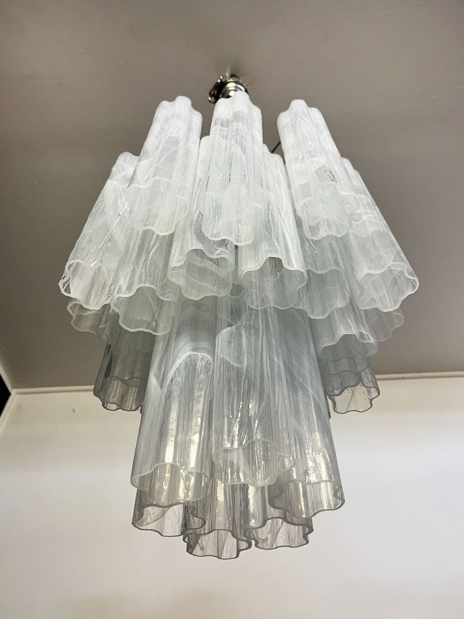 Murano Chandelier – 30 tubes – White Glass Tubes - Image 5