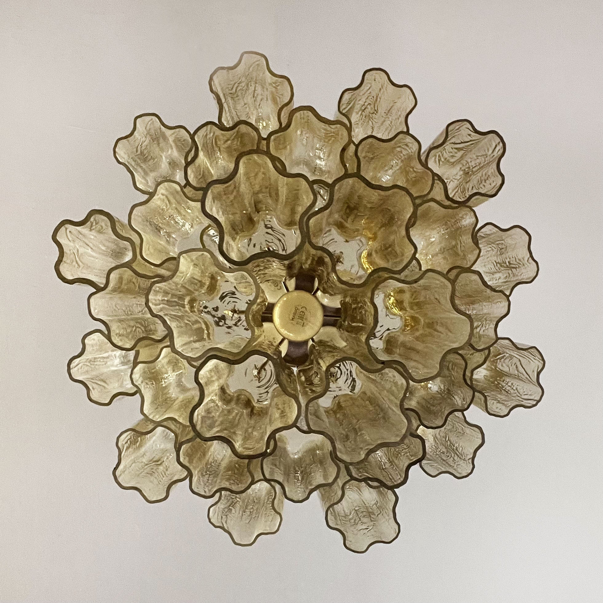 Murano Chandelier | 30 Yellow Glass Tubes - Image 3