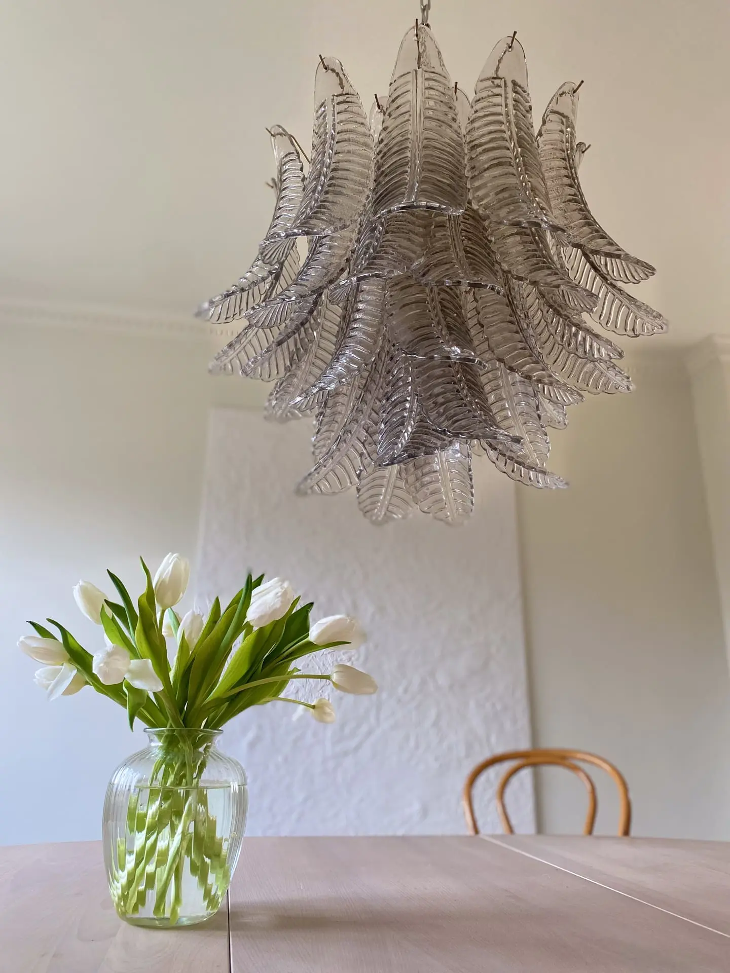 Murano Chandelier – 36 glass leaves – Smoked - Image 10