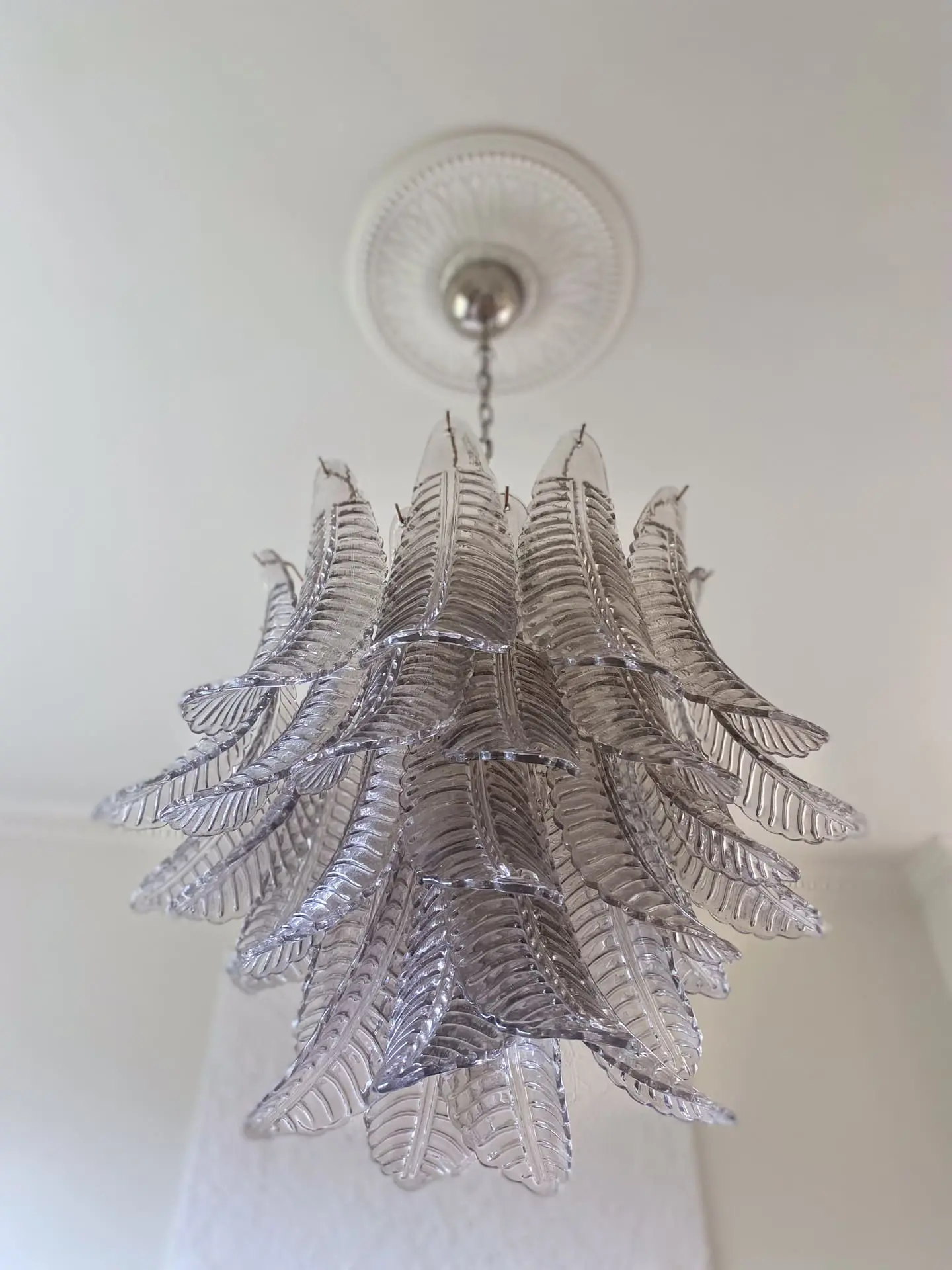 Murano Chandelier – 36 glass leaves – Smoked - Image 11