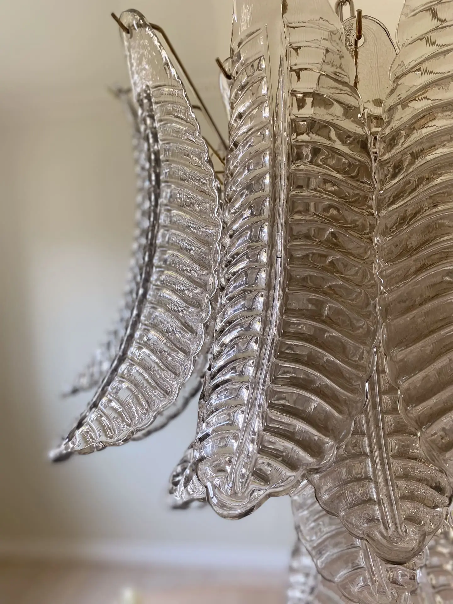 Murano Chandelier – 36 glass leaves – Smoked - Image 12