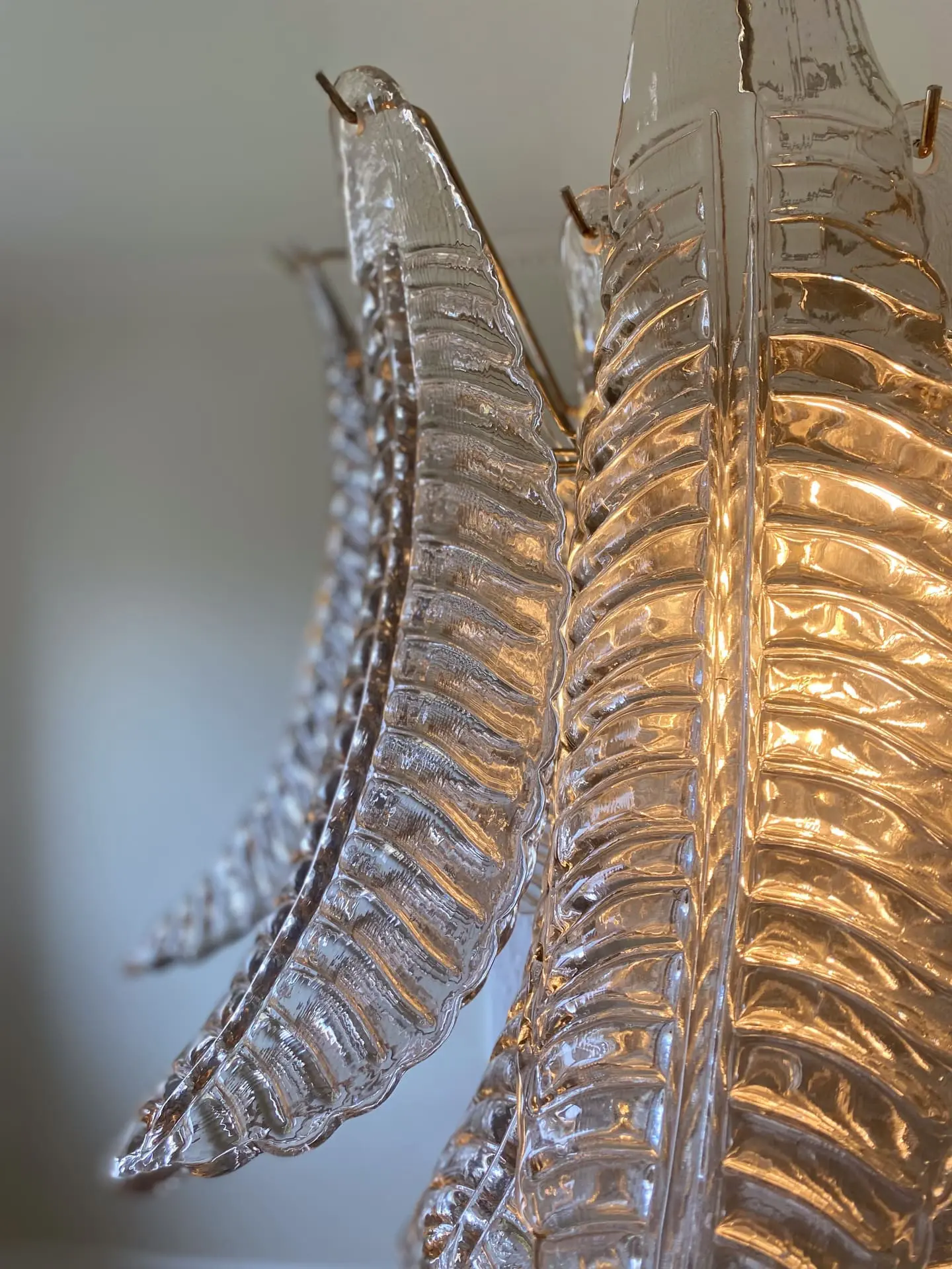Murano Chandelier – 36 glass leaves – Smoked - Image 18